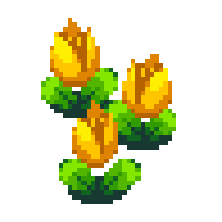Animal Crossing Gamecube Yellow Tulips